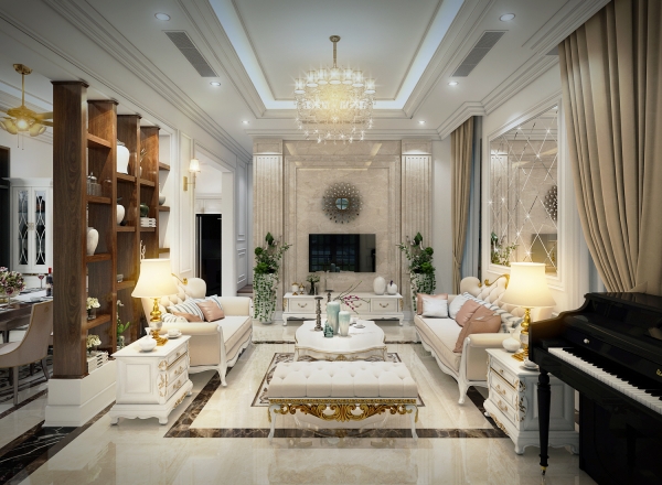 Thiết kế cặn hộ tân cổ châu Âu nhà anh Đồng - Trung Văn, Hà Nội